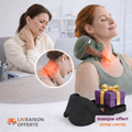 Masseur Chauffant Cou & Épaules - Soulagement Rapide + Masque OFFERT