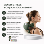 Masseur Chauffant Cou & Épaules - Soulagement Rapide + Masque OFFERT